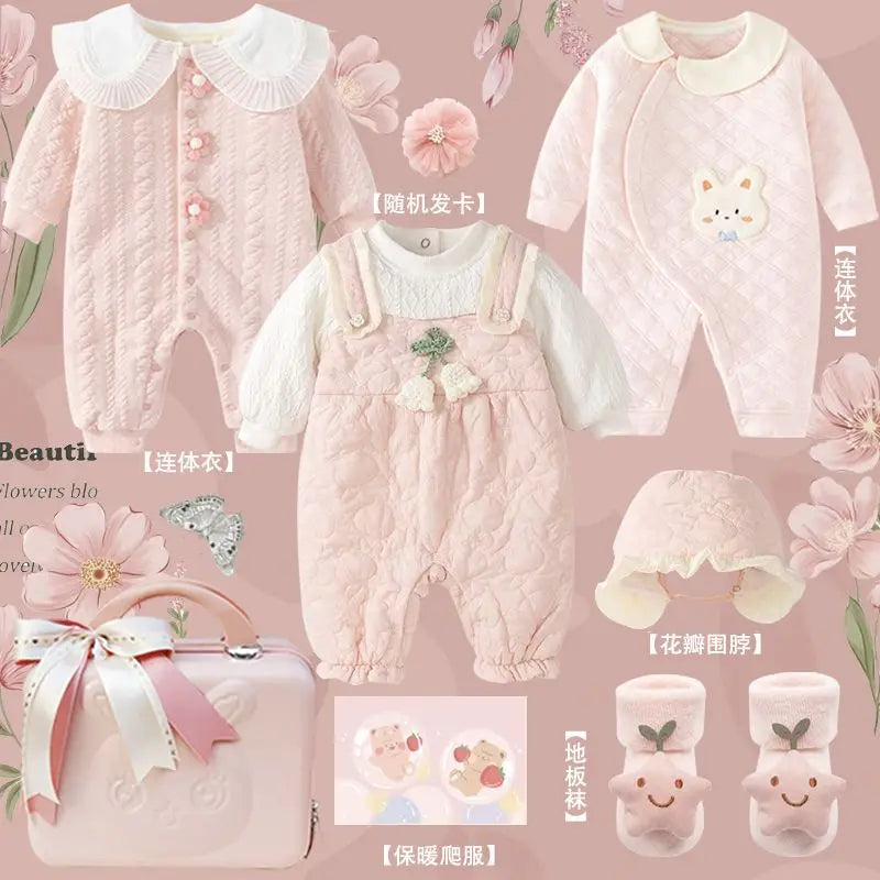 Baby Gift Meeting Gift for Newborn  Full Moon  100 Days Old Baby Gift Box  Birth Clothes Set High end Winter clothing