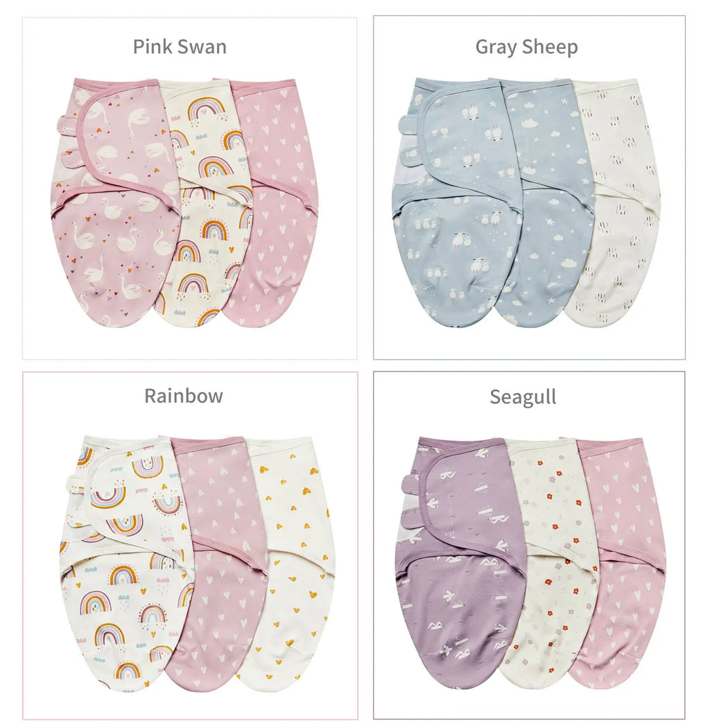 3 Piece A Suit INSULAR Cotton Baby Anti-shock Sleeping Bags Newborn Swaddle Wrap Bags Held By The Baby Anti-kick Spanned
