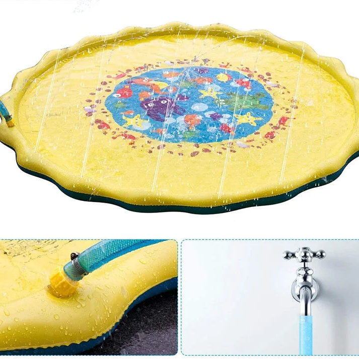 Kids Splash Pad & Water Sprinkler Mat – Inflatable Outdoor Play Mat
