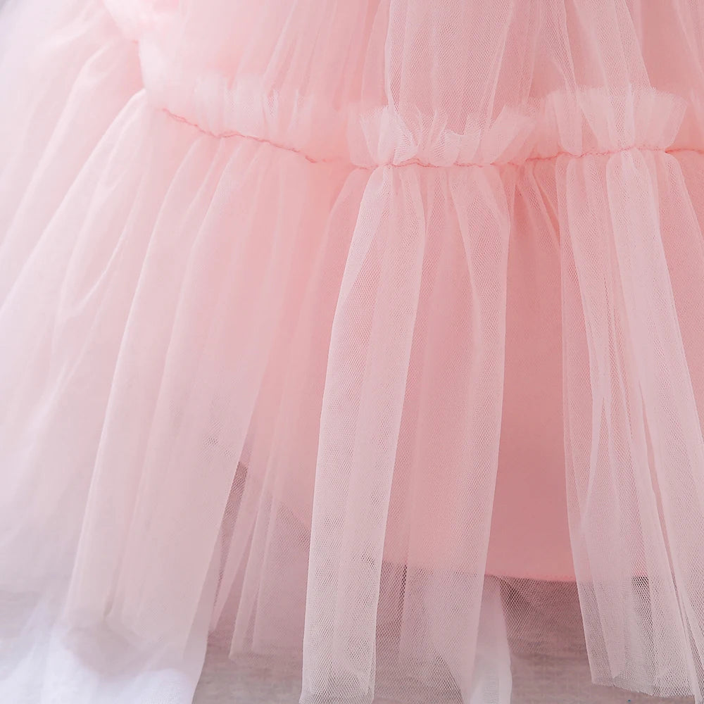 Baby Girls Tulle Ball Gown Dress | Birthday, Baptism & Wedding Party Dress 3M–5Y
