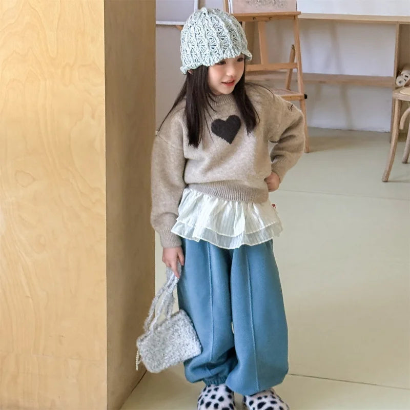 Girls Knitted Pullover Sweater