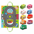 Soft Fabric Car Toy Set with Play Mat – 9-Piece Sensory Toy for Toddlers