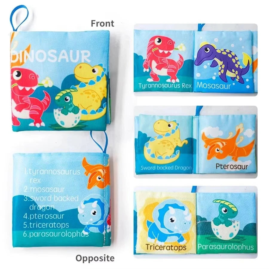 Soft Baby Crinkle & Bath Book Set – Nontoxic Fabric Cloth Books for Babies