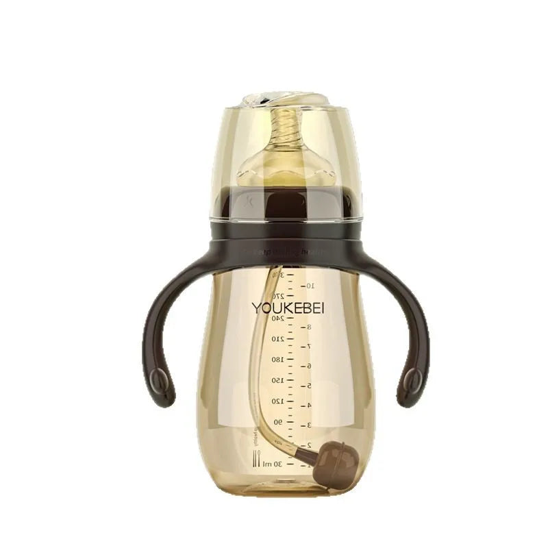 Baby Gravity Learning Cup 300ml – PP Toddler Water Bottle with Handle