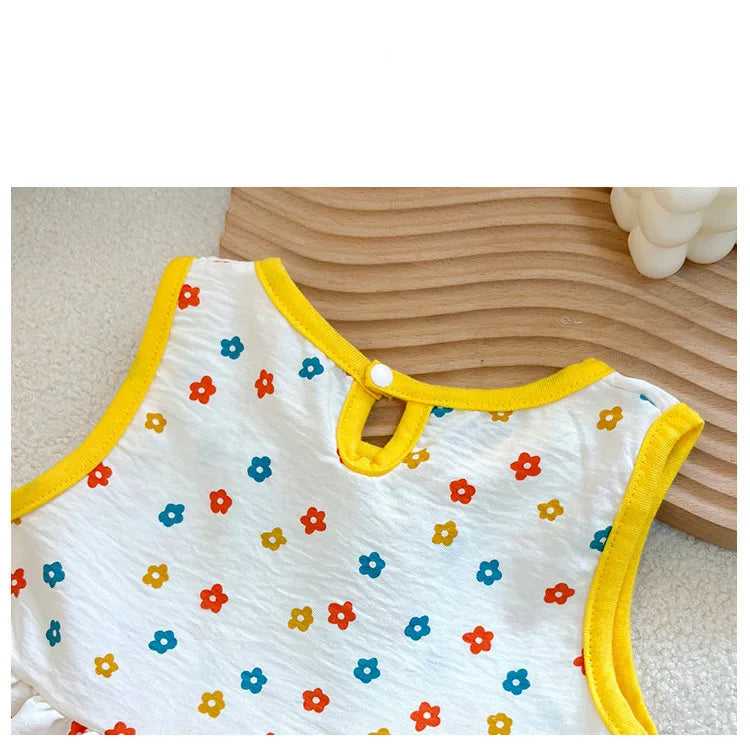 Baby Girl Printed Sleeveless Princess Dress
