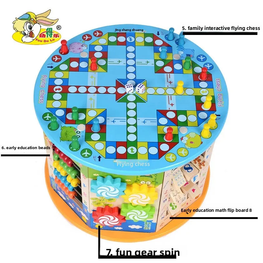 Wooden Bead Stringing Educational Toy – Montessori Intelligence Box for Kids