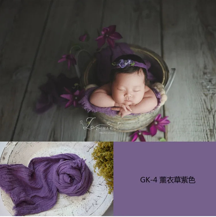 Newborn Photography Wrap – 3 Metre Stretch Seersucker Swaddle