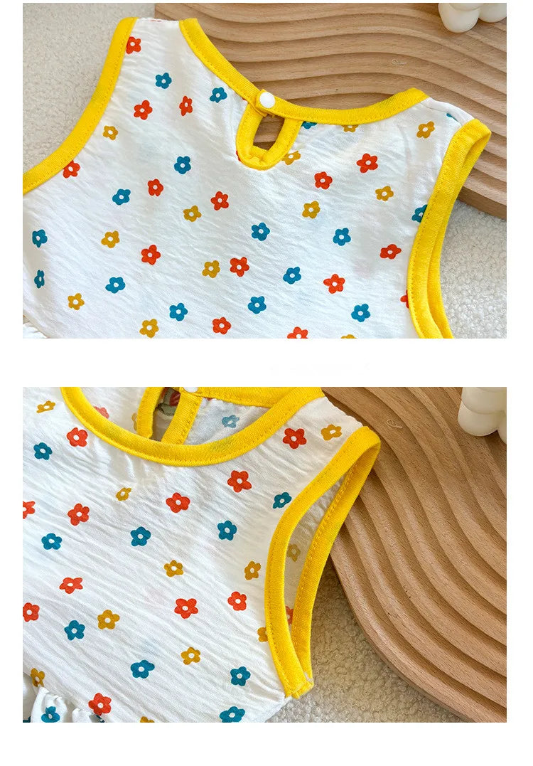 Baby Girl Printed Sleeveless Princess Dress