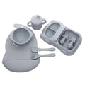 Silicone Baby Feeding Set with Suction Bowl, Plate, Spoon, Fork & Bib | BPA-Free