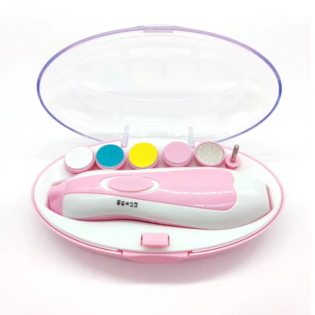 Nail Clipper Toddler Toenail Care Set  Electric Baby Nail File Nail Scissors Blue Pink Boys Girls Safe Not To Hurt Baby Hands