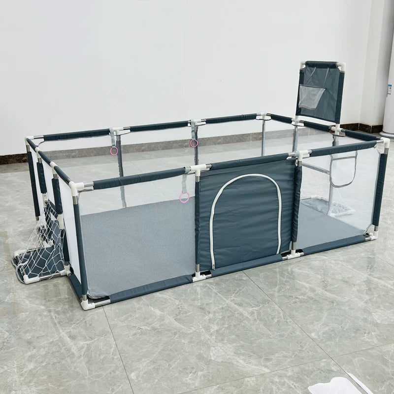 Large Baby Playpen with Pull Rings – Indoor Safety Barrier & Ball Pit