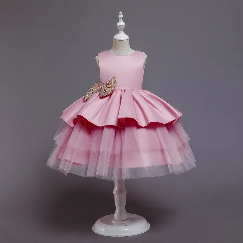 Girls Princess Party Dress | Bow Detail | Ages 1–5