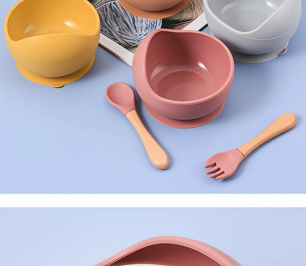Baby Silicone Suction Bowl | BPA-Free Non-Slip Feeding Bowl for Infants & Toddlers