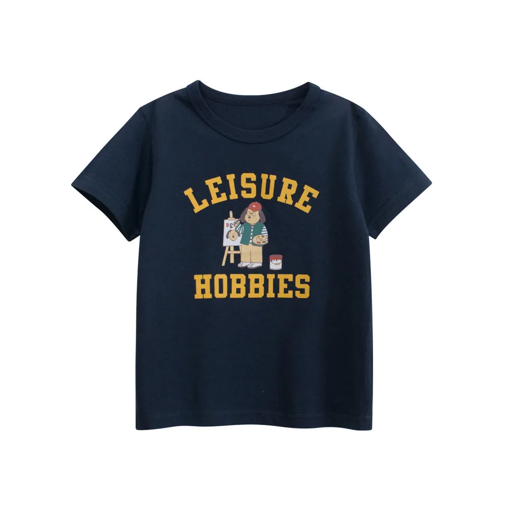 Girls' Cartoon Print T-Shirt | 100% Cotton Short Sleeve Top Ages 1–9