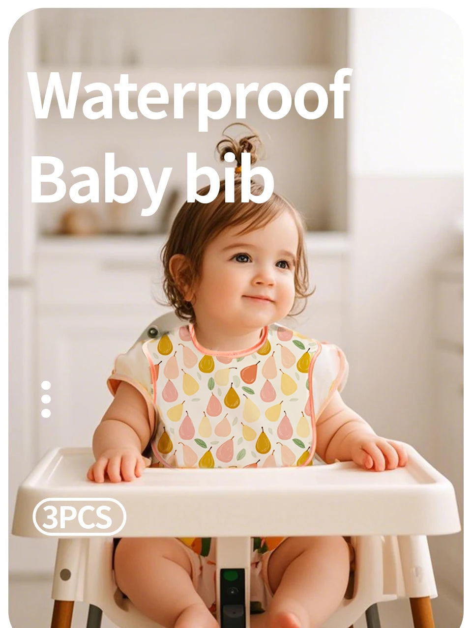 Baby Adjustable Bibs with Pocket – 3 Pack