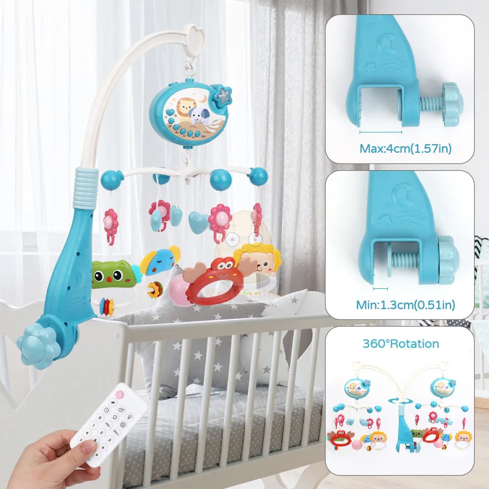 Musical Crib Mobile with Night Light for Newborns