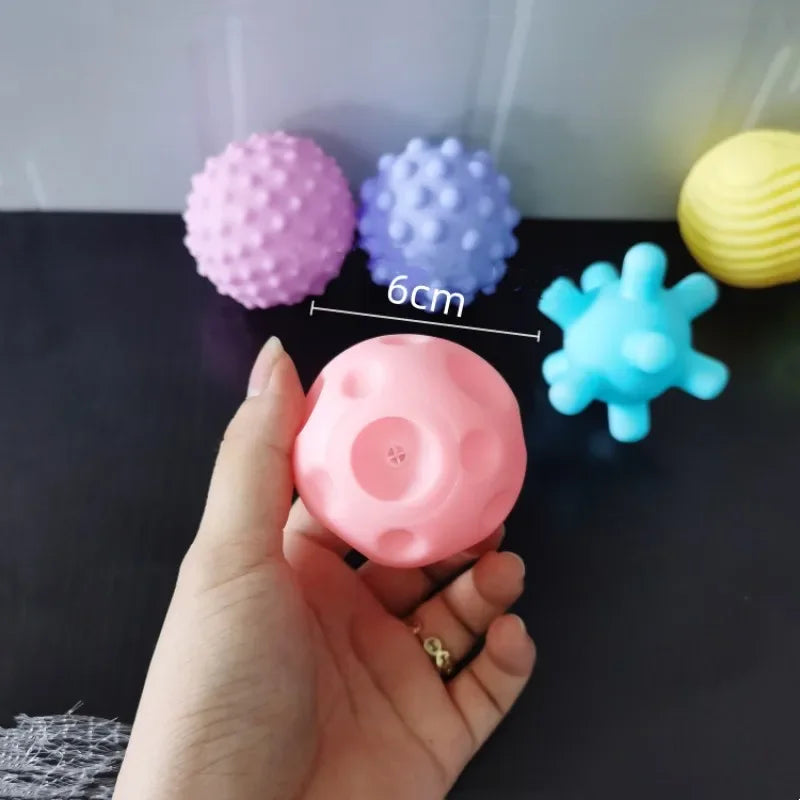 1-6PCS Baby Toys Sensory Balls for Children Hand Touch Ball Soft Massage Training Ball Infant Rattles Development Water Bath Toy