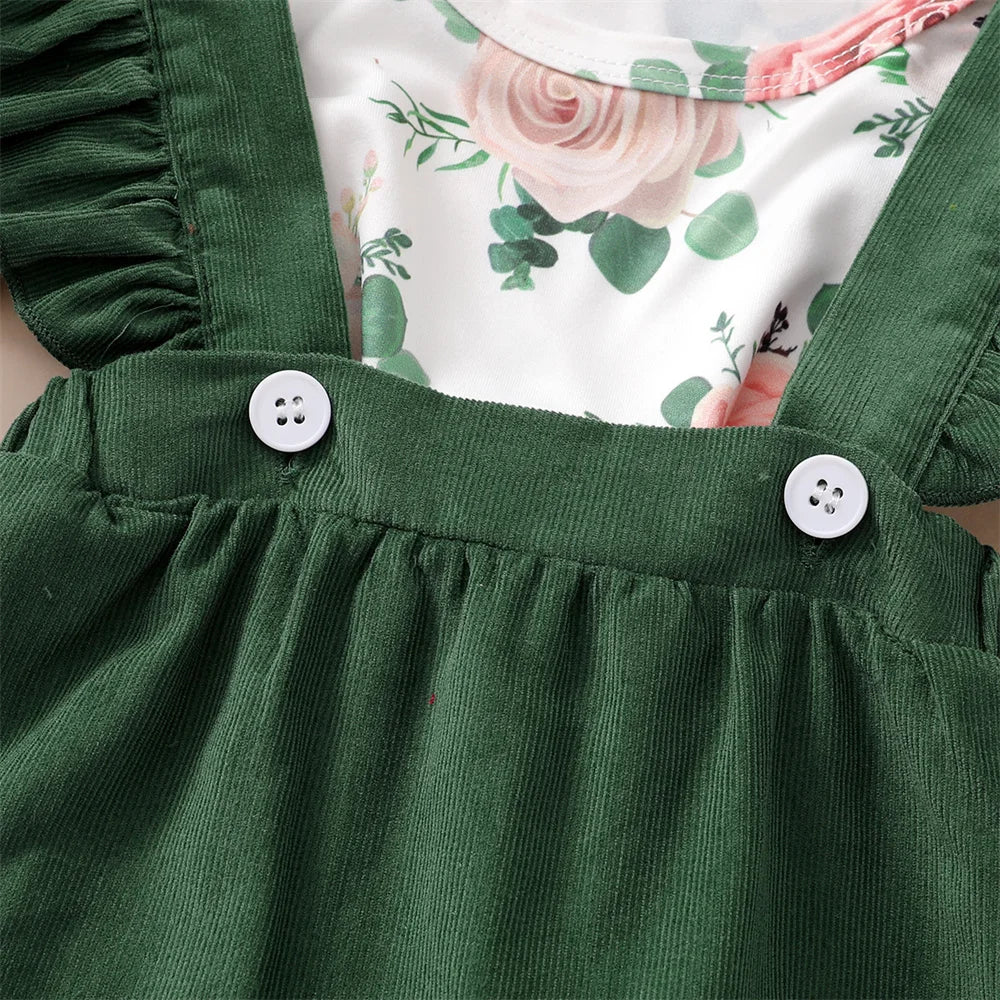 Newborn Baby Girl 3-Piece Floral Outfit Set