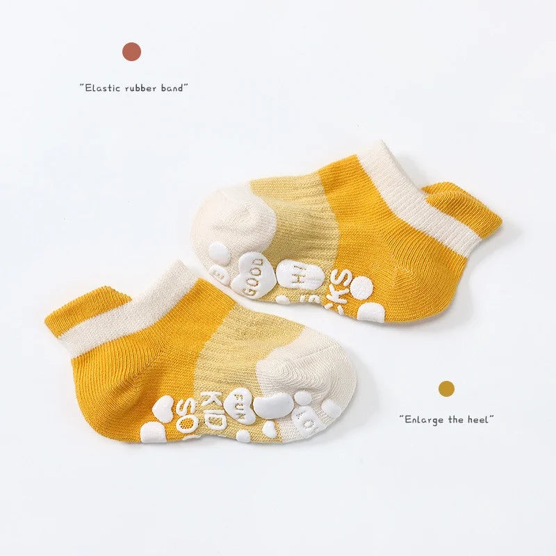 5 Pairs Non-slip Baby Socks Cotton Kids Boy Baby Toddler Girls Summer Children's Socks Winter Spring 0-8 Years Old