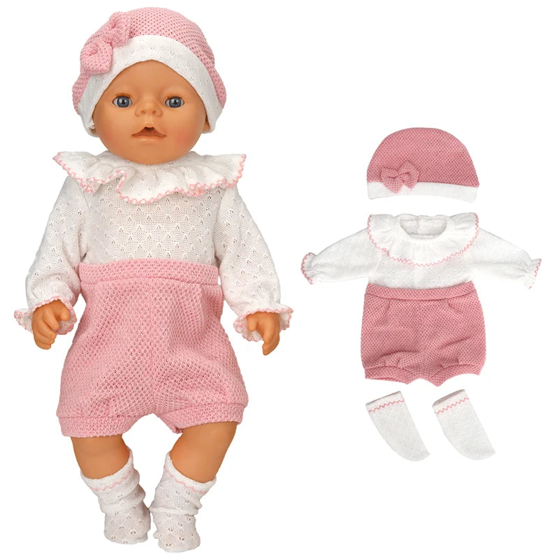 Baby Doll Clothes Set For 40cm Reborn Baby Dolls Rompers Toys Outfits Children Girl Gifts