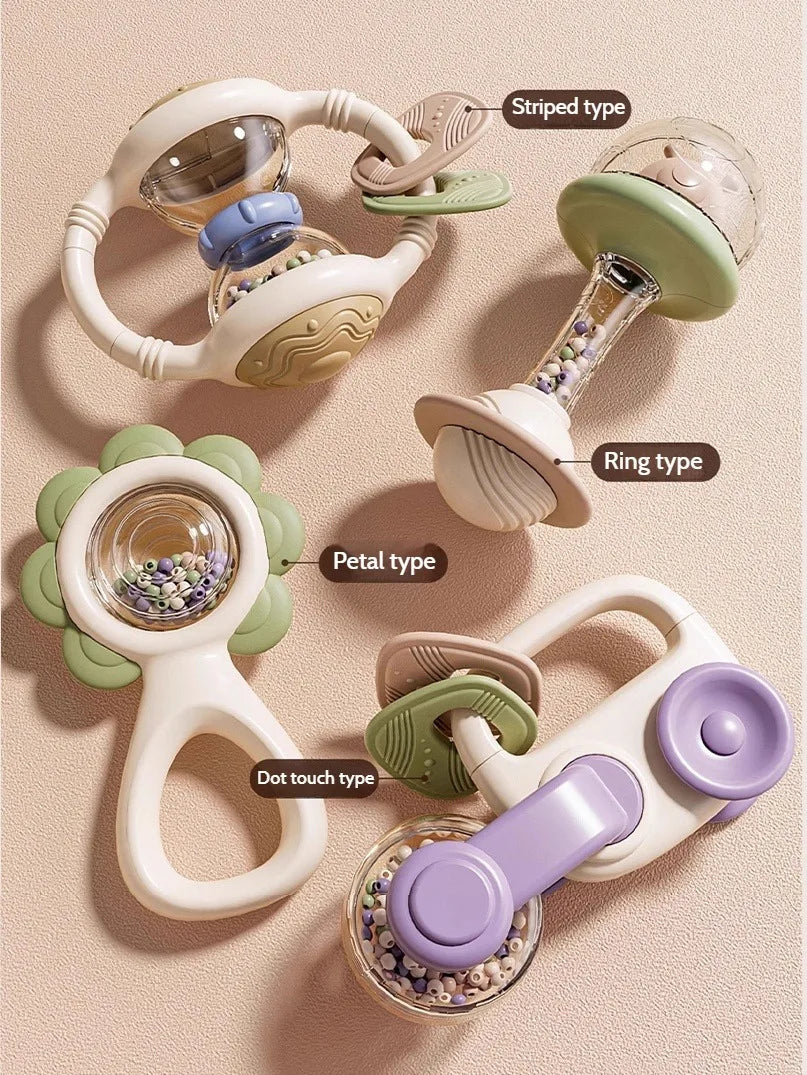 Baby Rattles & Teethers Set – 10-Piece Sensory Toy Gift