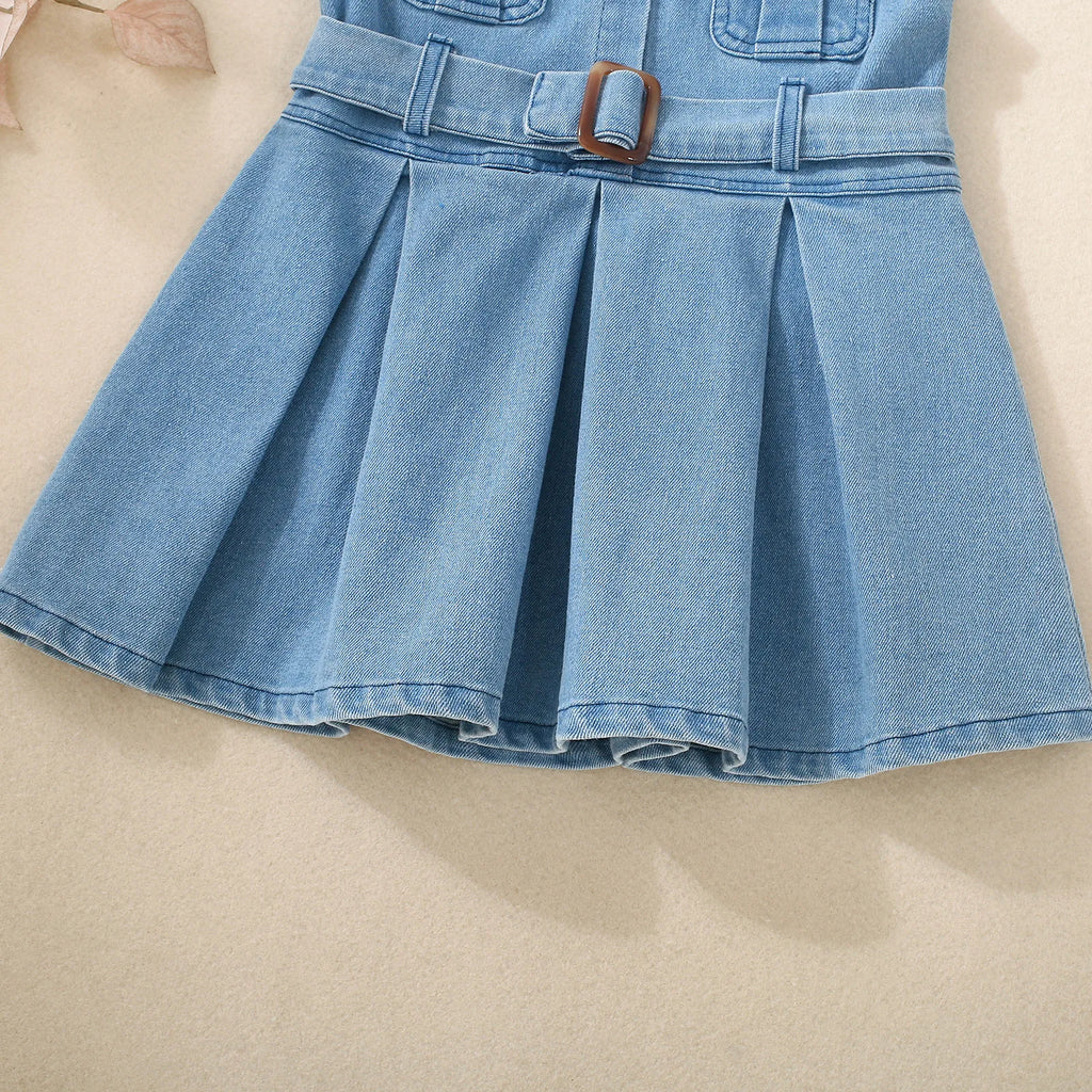 Girls Denim Sleeveless Dress Ages 12M–5Y | Sweet Summer Style