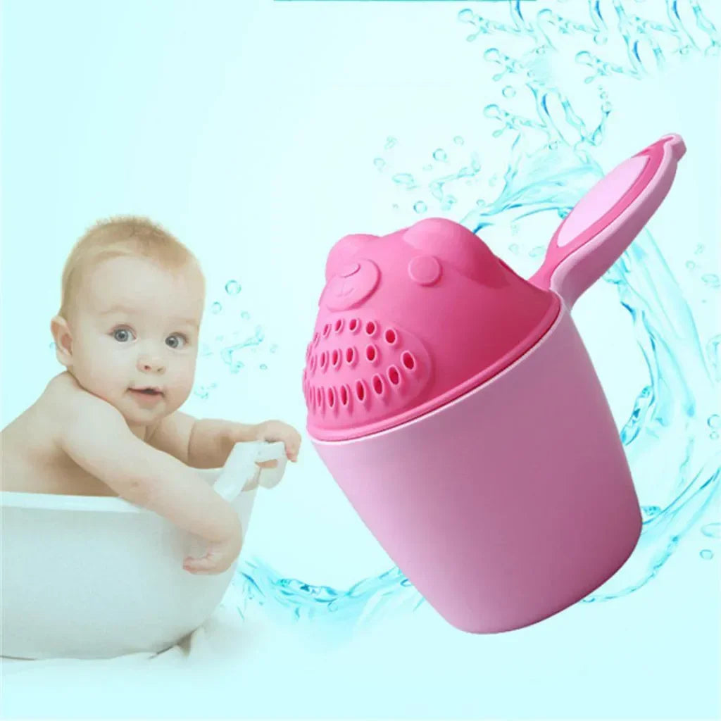 Cute Cartoon Baby Bath Caps Toddle Shampoo Cup Children Bathing Bailer Baby Shower Spoons Child Washing Hair Cup Kids Bath Tool