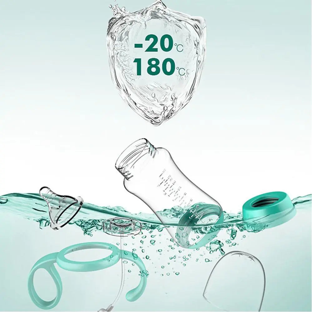 PP Plastic SIlicone Fruit Juice Baby Feeding Newborn Feeder Baby Bottle with Grip Nursing Care Nipple Milk Bottles BPA-free