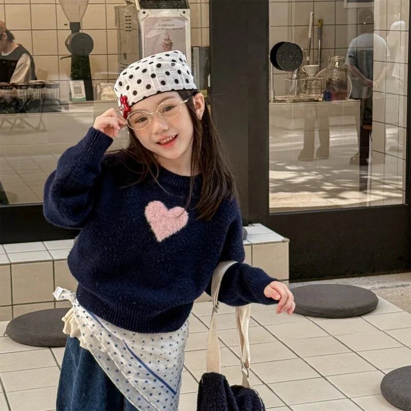 Girls Knitted Pullover Sweater
