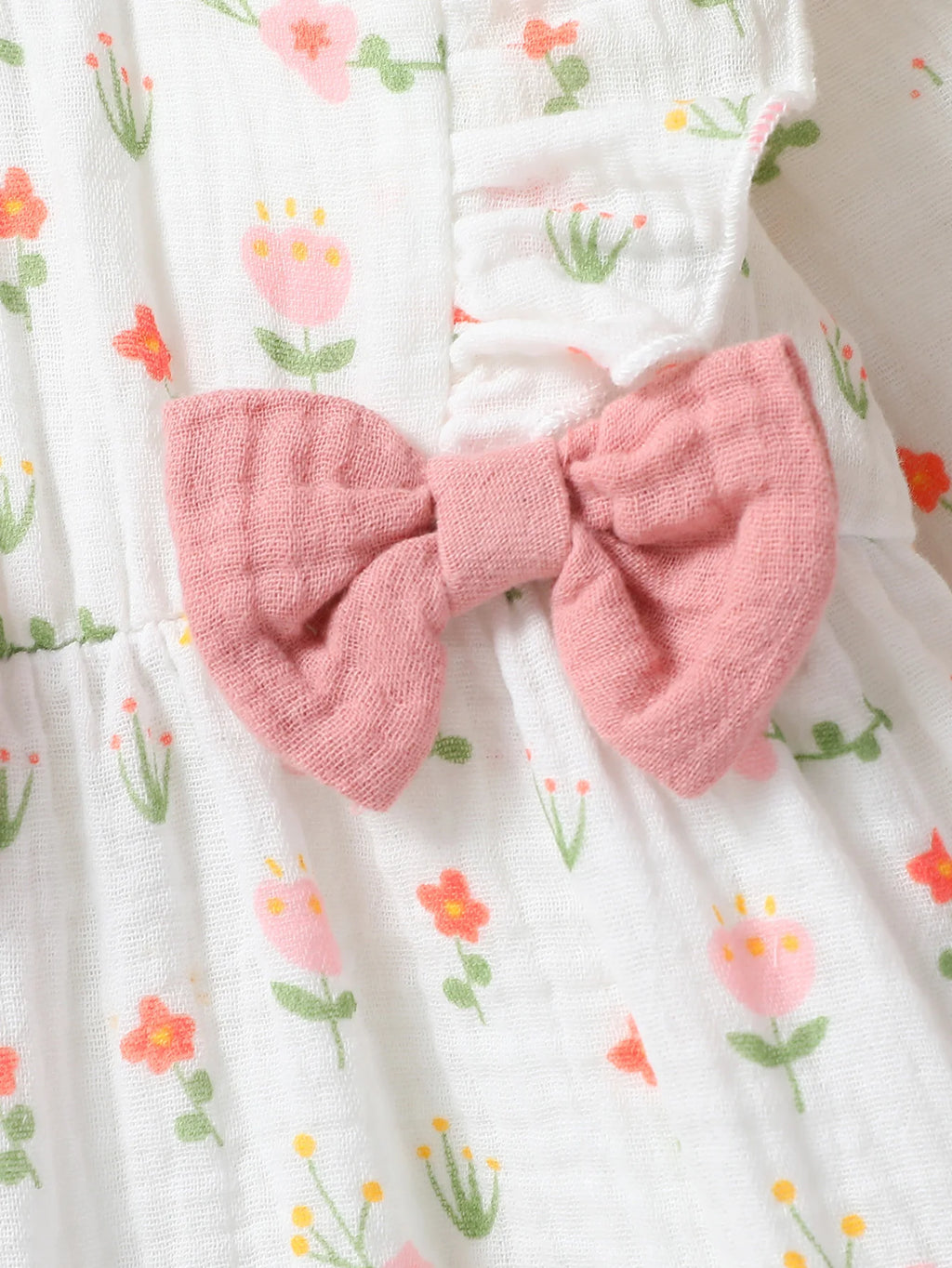 Baby Girl's Floral Jumpsuit with Headband (0–6M)