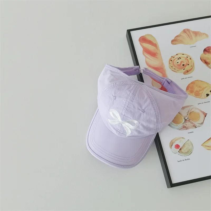 Girls' Sun Hat | Adjustable Baseball Cap with Bow | UV Protection | Ages 2–8