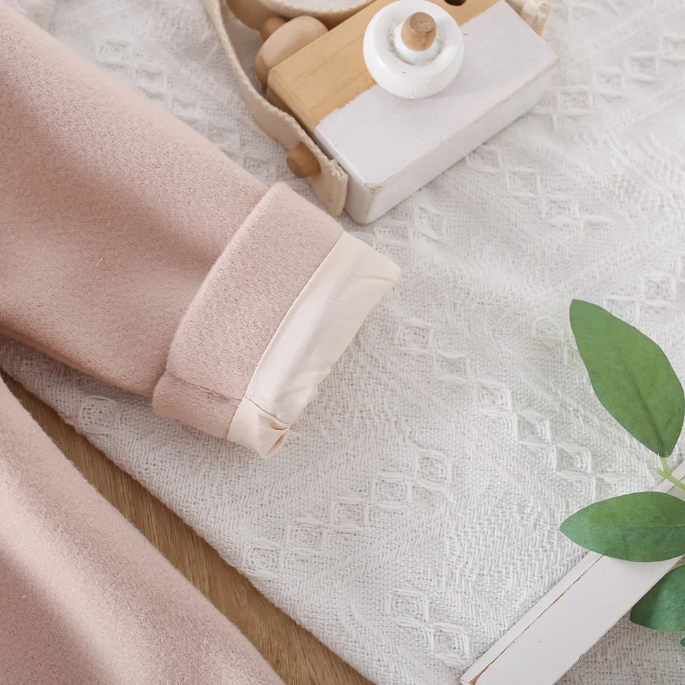 Baby Girls Beige Bow Coat | Long Sleeve Winter Jacket 6M–3Y