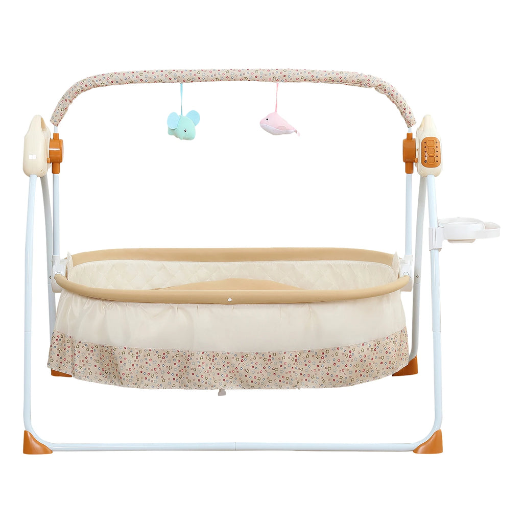 Electric Baby Cradle Swing with Bluetooth, 5 Speeds & Mosquito Net | 0–18 Months
