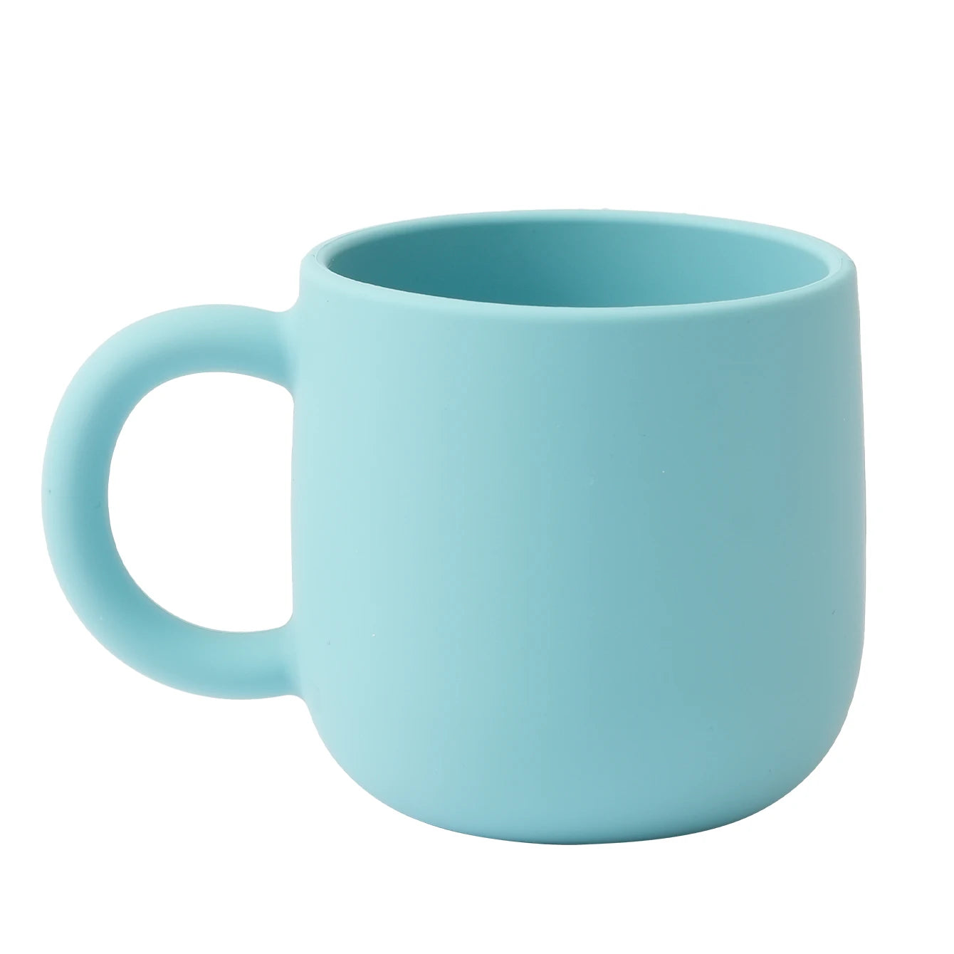 Color Kids 1PCS Silicone Baby Feeding Cup Single Handle Portable Water Bottle Pure Color BPA Free Baby Tableware Shower Gift