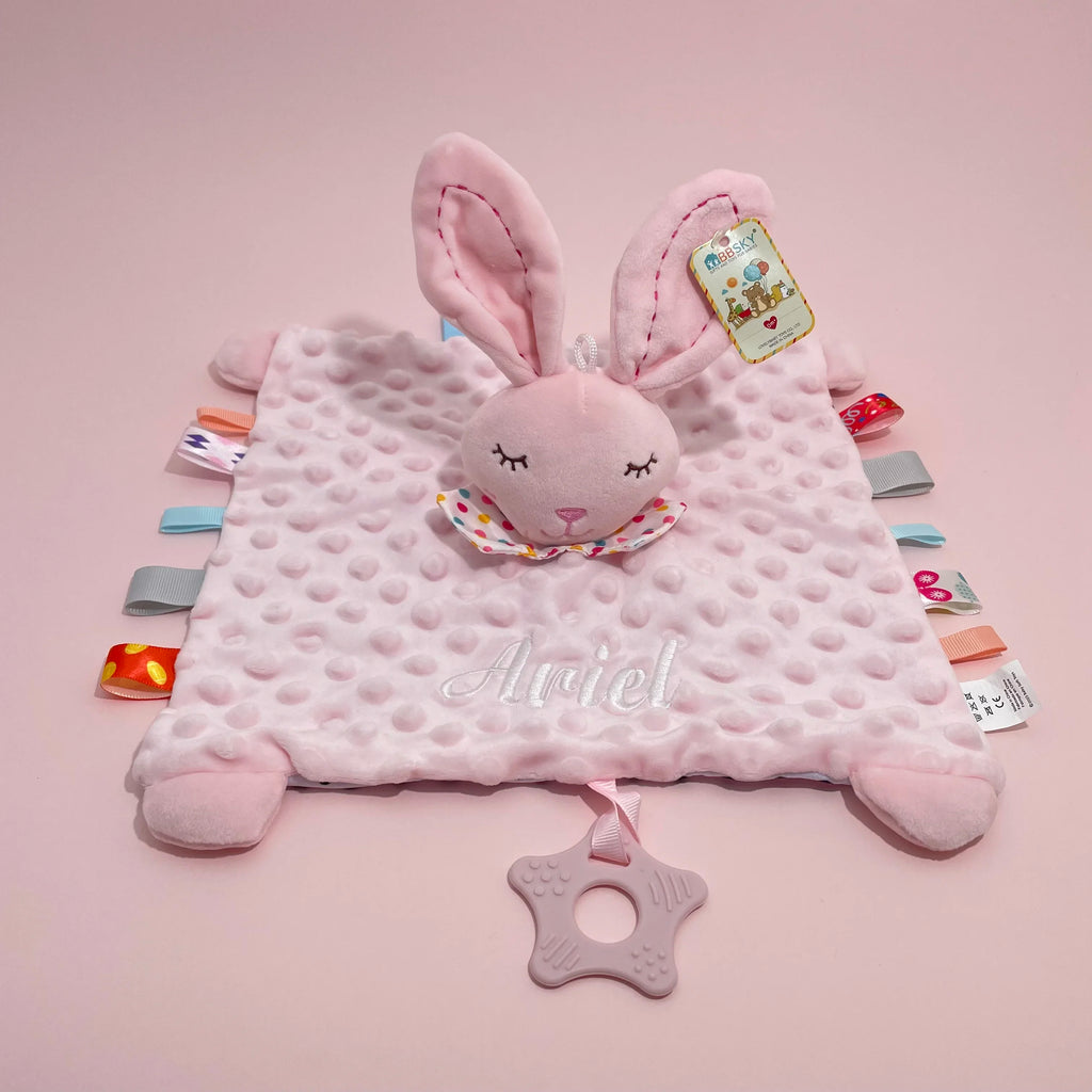 Personalised Soft Plush Baby Blanket with Name – Custom Newborn Gift
