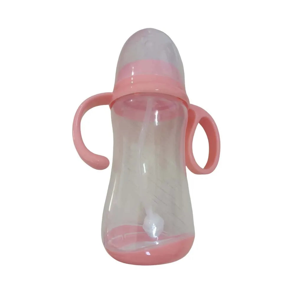 PP Plastic SIlicone Fruit Juice Baby Feeding Newborn Feeder Baby Bottle with Grip Nursing Care Nipple Milk Bottles BPA-free