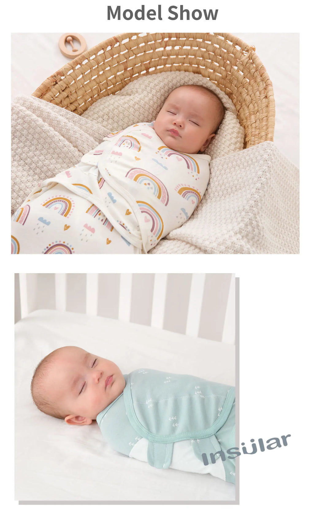 3 Piece A Suit INSULAR Cotton Baby Anti-shock Sleeping Bags Newborn Swaddle Wrap Bags Held By The Baby Anti-kick Spanned