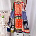 Girls Sleeveless Bohemian Print Dress | Summer Holiday Dress (3T–7T)