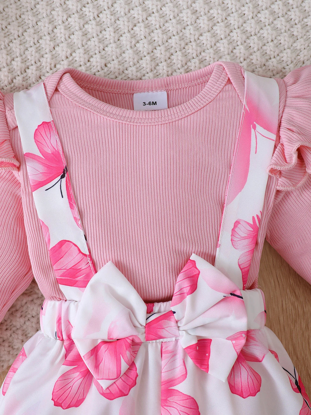 Baby Girl 3-Piece Floral Set | Top, Strap Pants & Headband