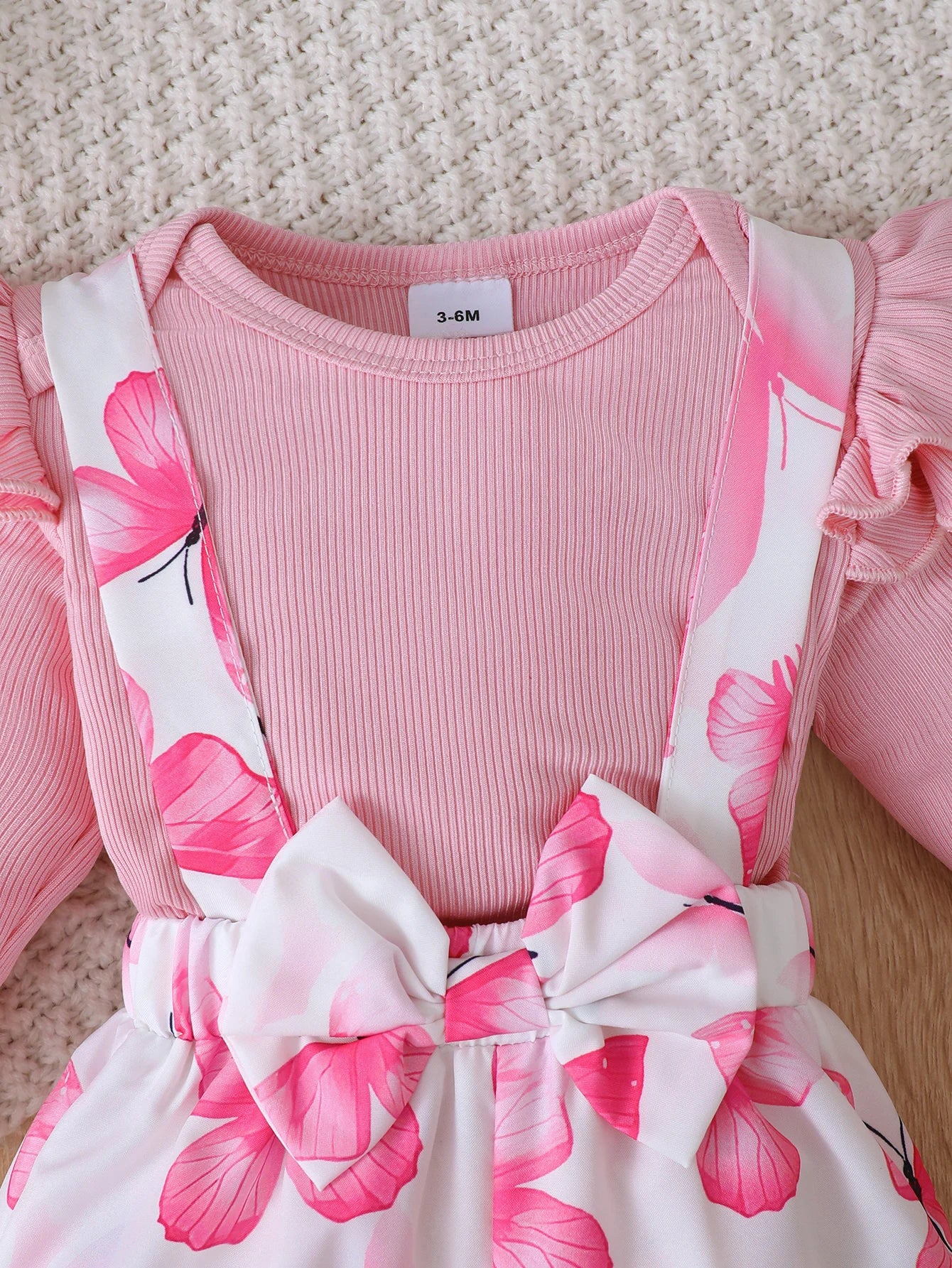 Baby Girl 3-Piece Floral Set | Top, Strap Pants & Headband