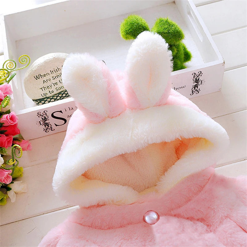 Baby Girls Rabbit Ear Fleece Cape | Autumn Winter | Ages 0–2