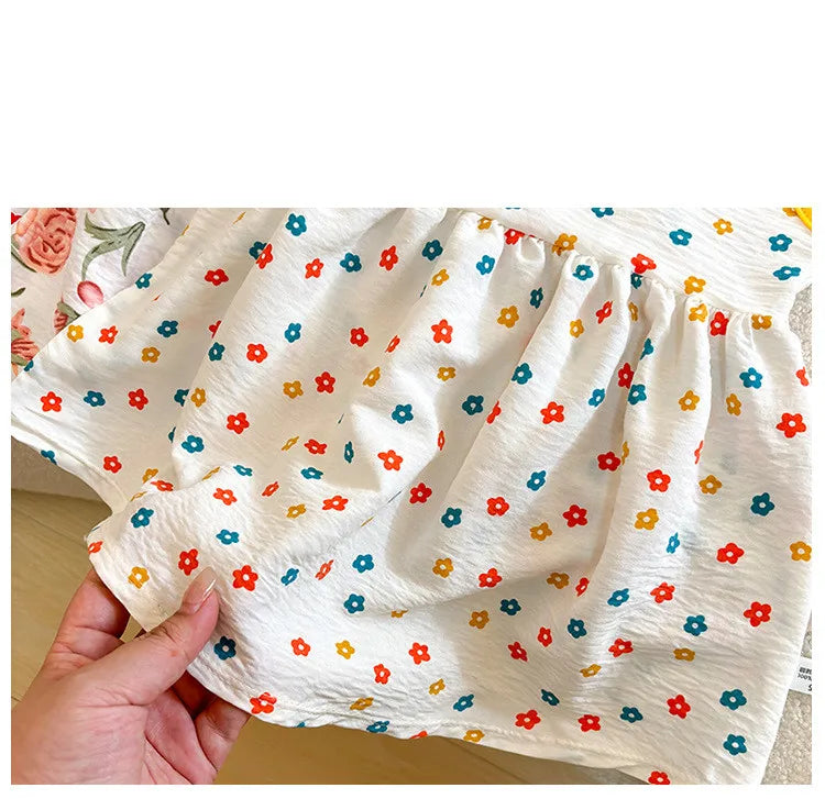 Baby Girl Printed Sleeveless Princess Dress