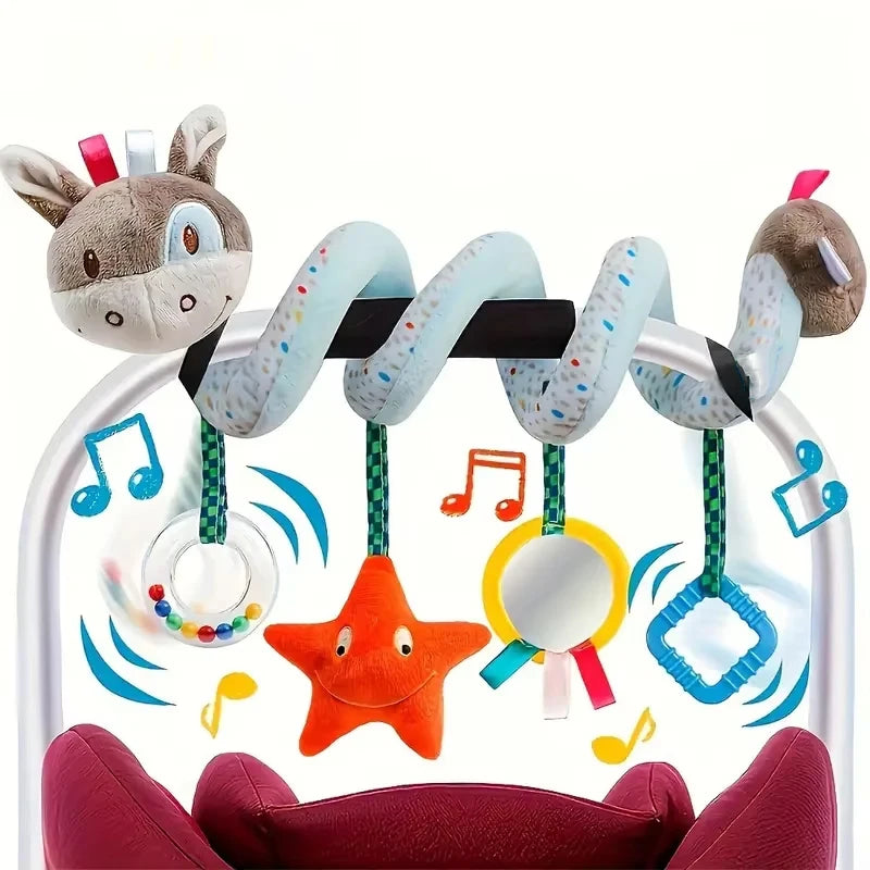 Baby Plush Spiral Activity Toy | Pram & Crib Hanging Mobile