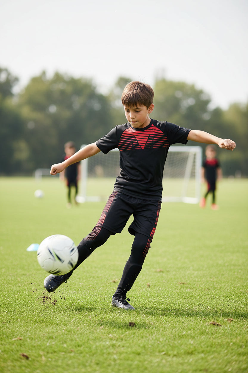 Kids Sports Tracksuit Set – Quick Dry Running & Football Outfit