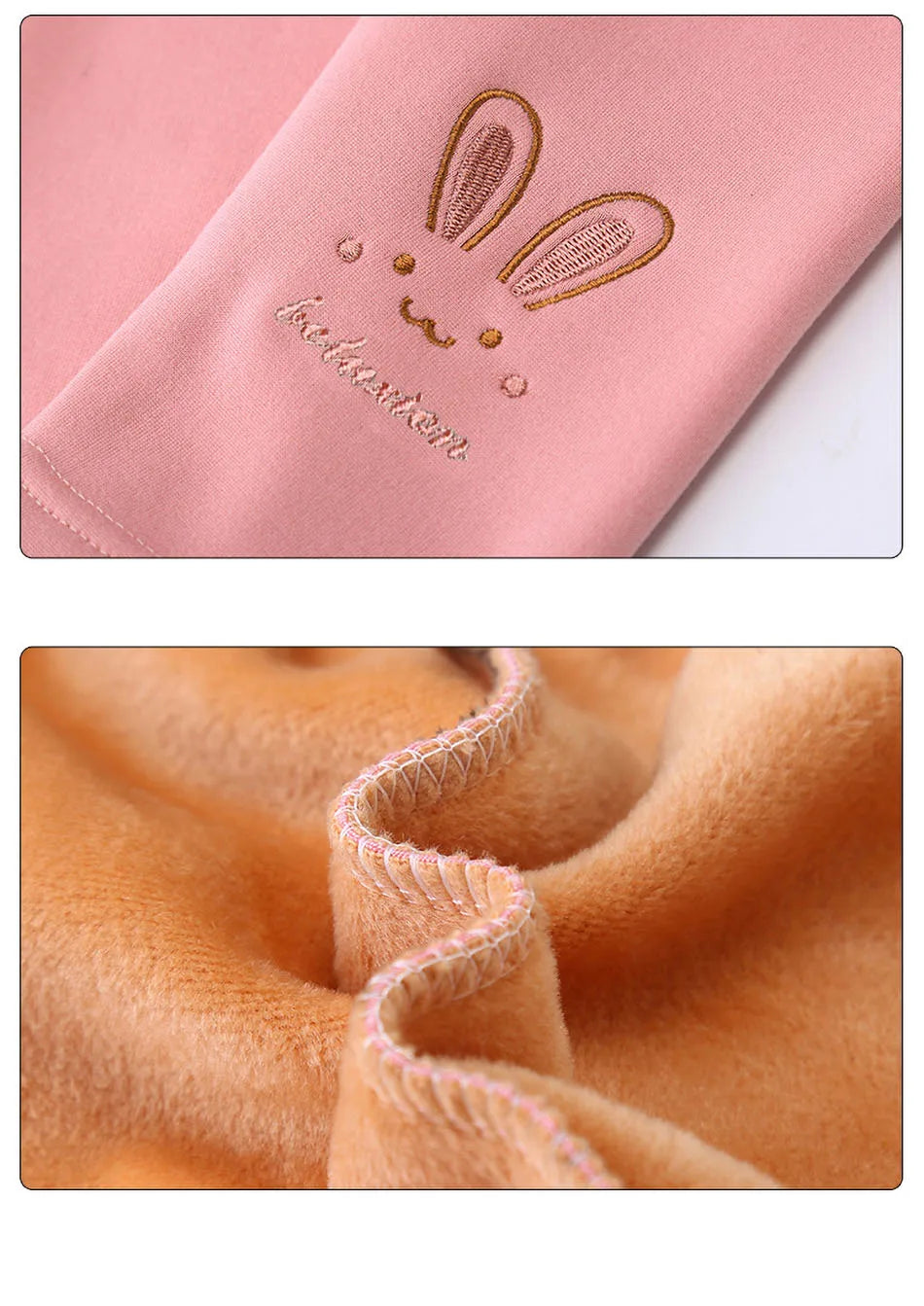 Girls Fleece-Lined Bunny Leggings (3-8Y)