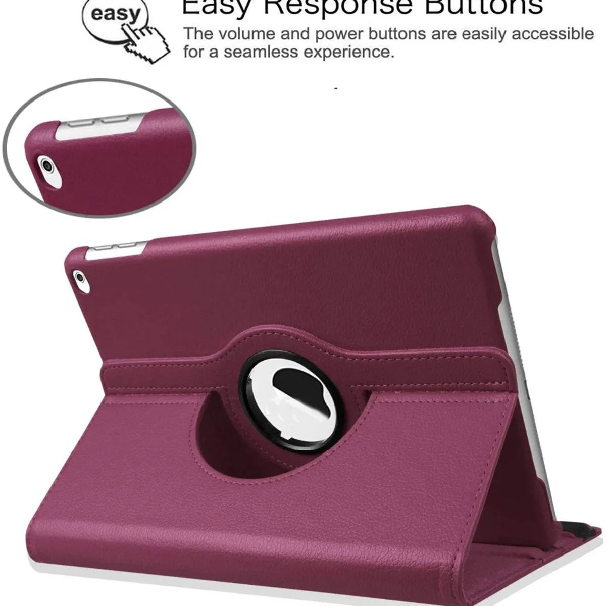 360° Rotating iPad Case with Stand