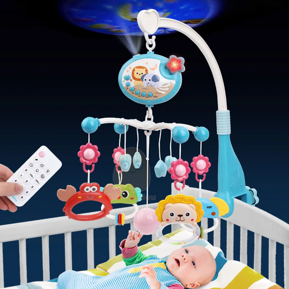 Musical Crib Mobile with Night Light for Newborns