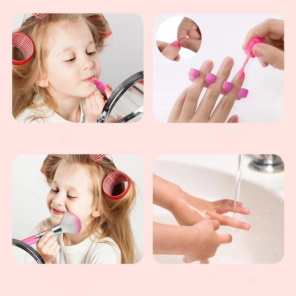 Girls Pretend Play Makeup Set | Safe & Washable Cosmetics Kit