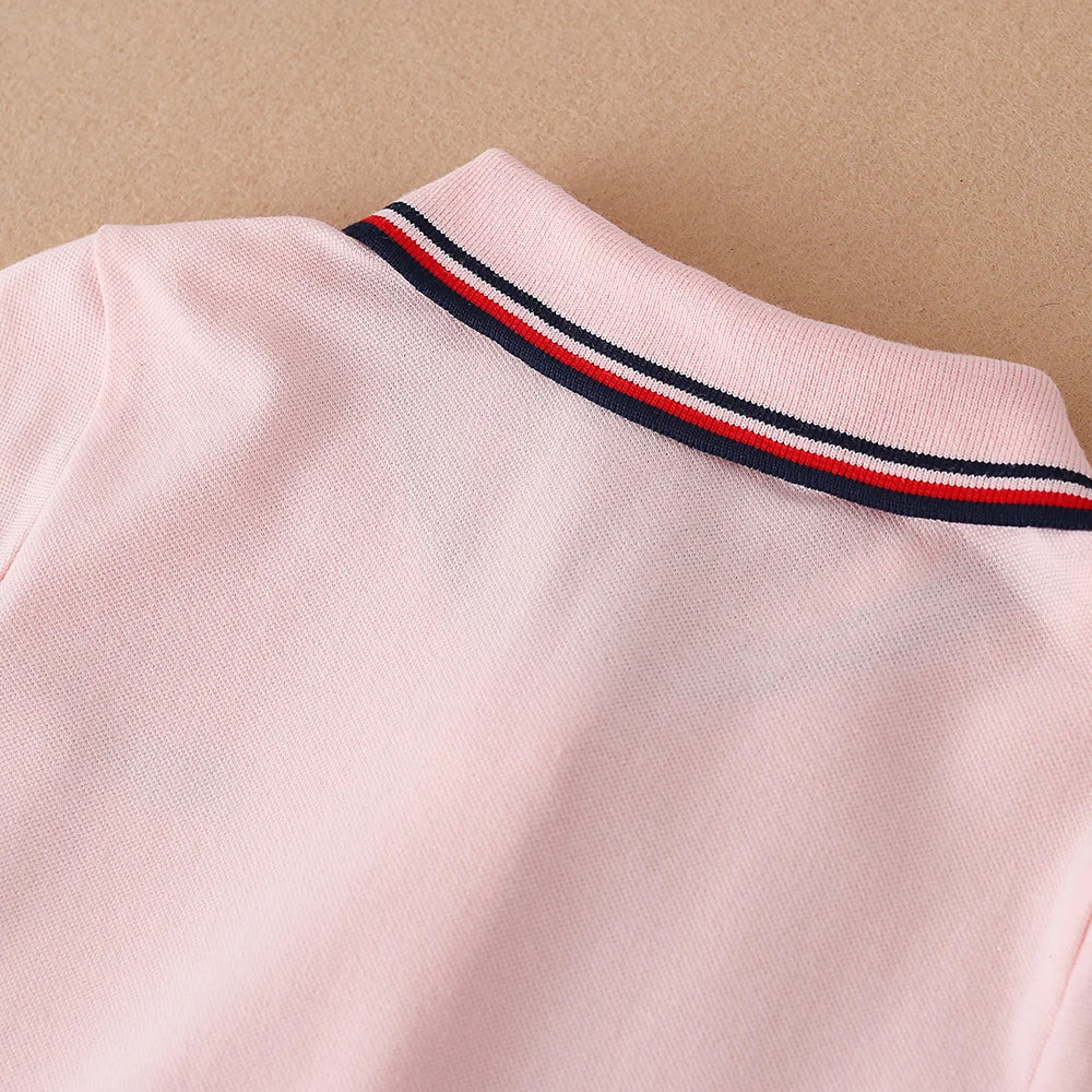 Girls' Striped Cotton Tennis Dress | Sporty Summer Dress for Kids | Ages 4–12