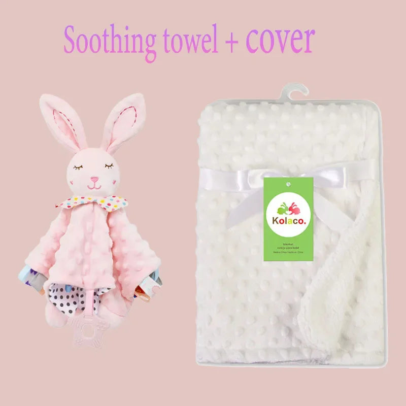 Personalised Soft Plush Baby Blanket with Name – Custom Newborn Gift